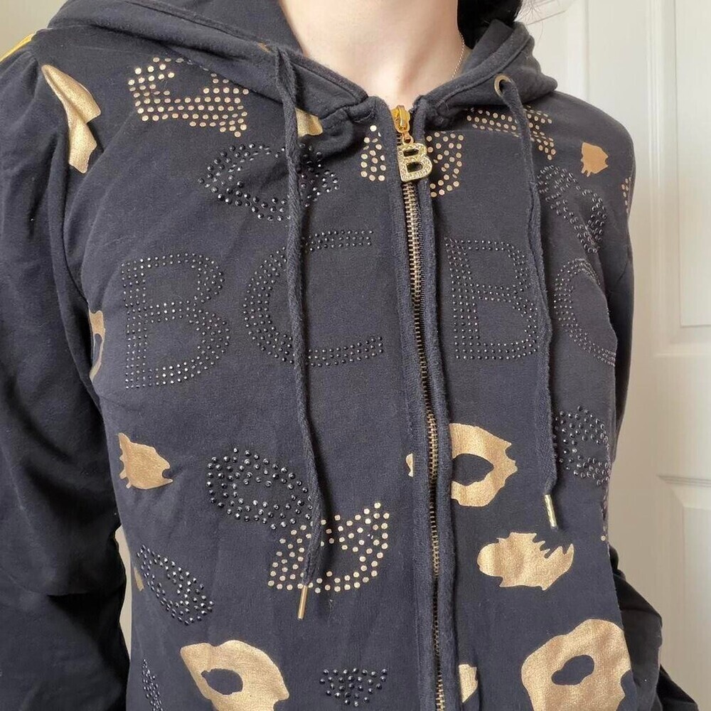 Bcbg Cheetah Print Bedazzled Black - Picture 4 of 5